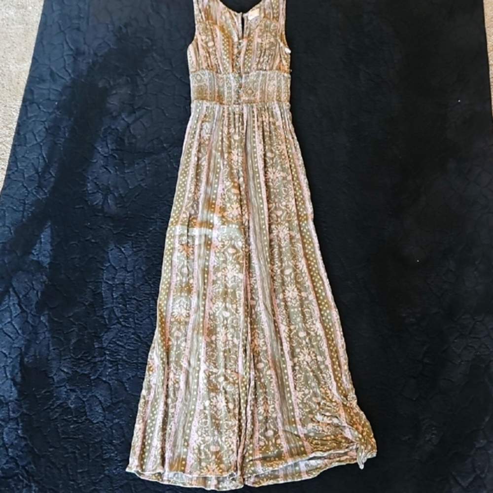 SO V-neck Sleeveless Maxi Boho Dress-pant